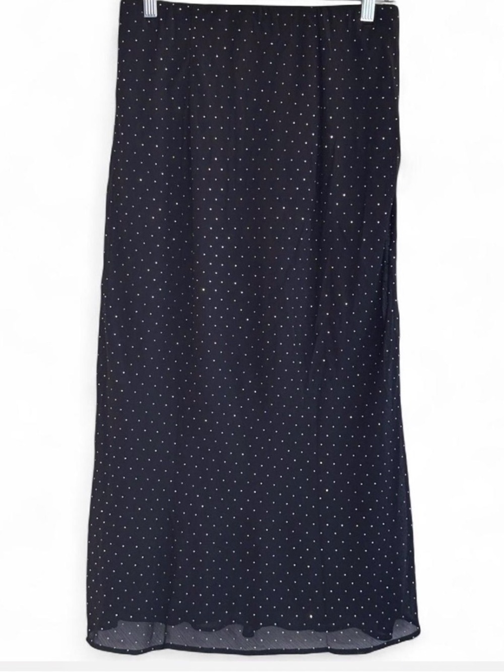 Ann Taylor Sparkly Black Maxi Skirt Size S‎